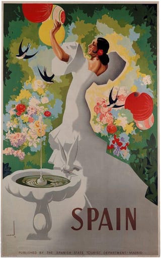 A 1953 tourism poster for Spain by Georges Mathieu