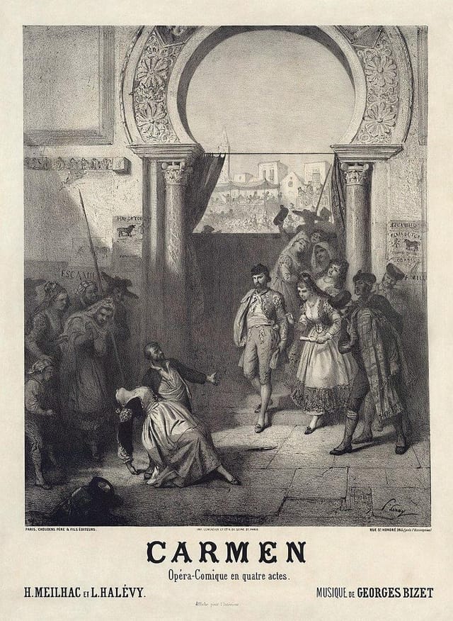 The original 1875 poster for Bizet's Carmen