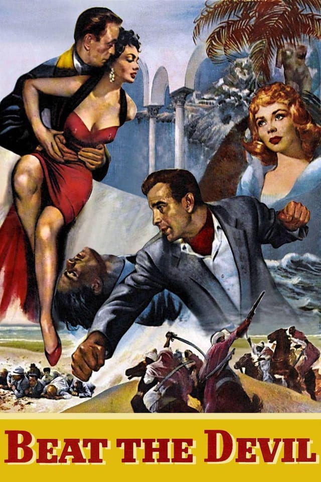 A poster for Beat the Devil, starring Humphrey Bogart, set on the Amalfi Coast