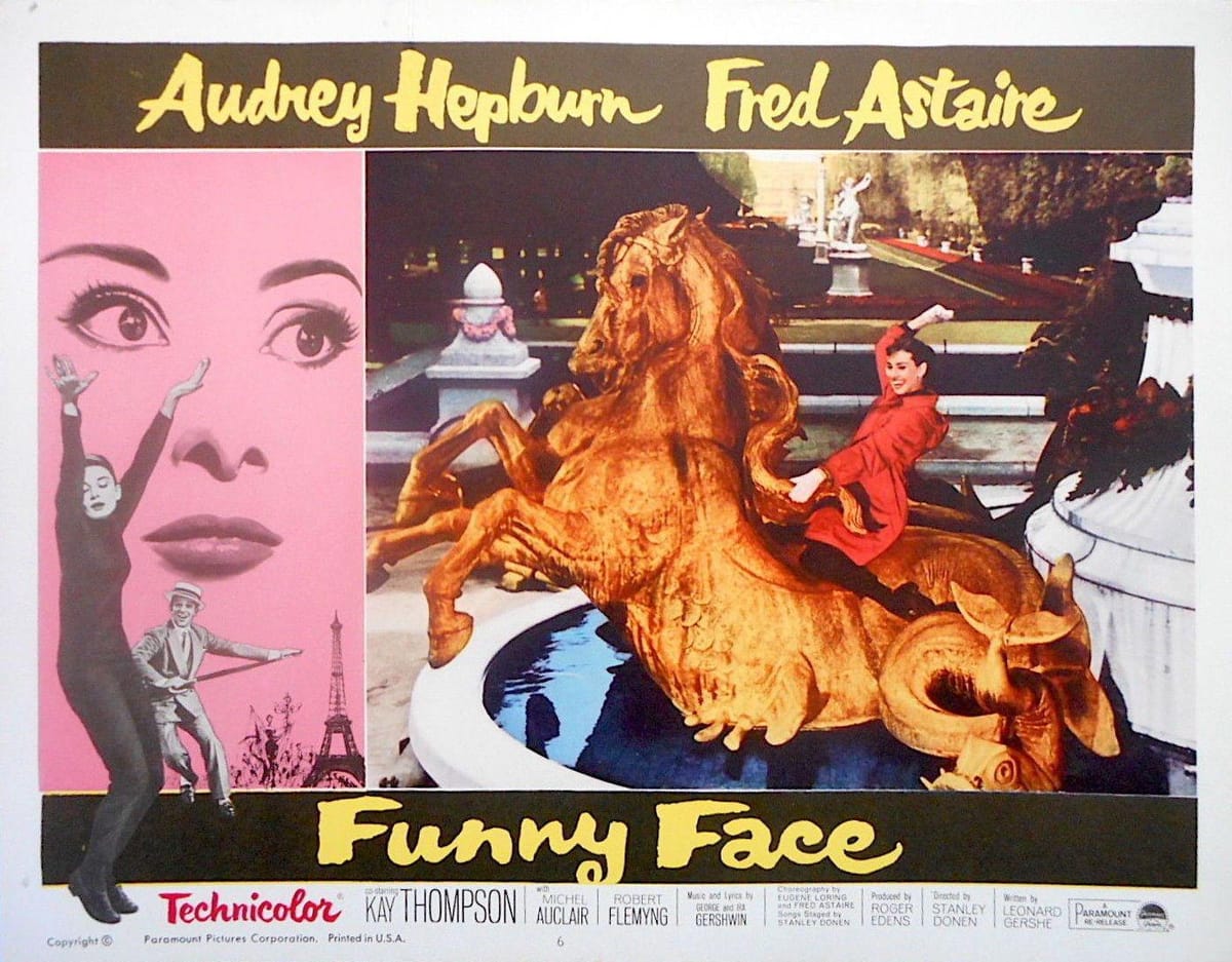 A poster for Funny Face, starring Audrey Hepburn and Fred Astaire