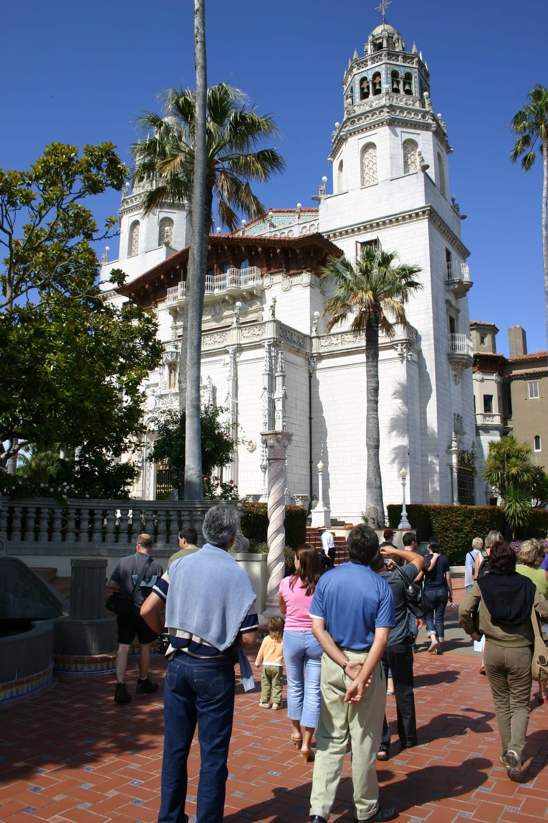 The twin towers of Casa Grande at Hearst Castle, San Simeon