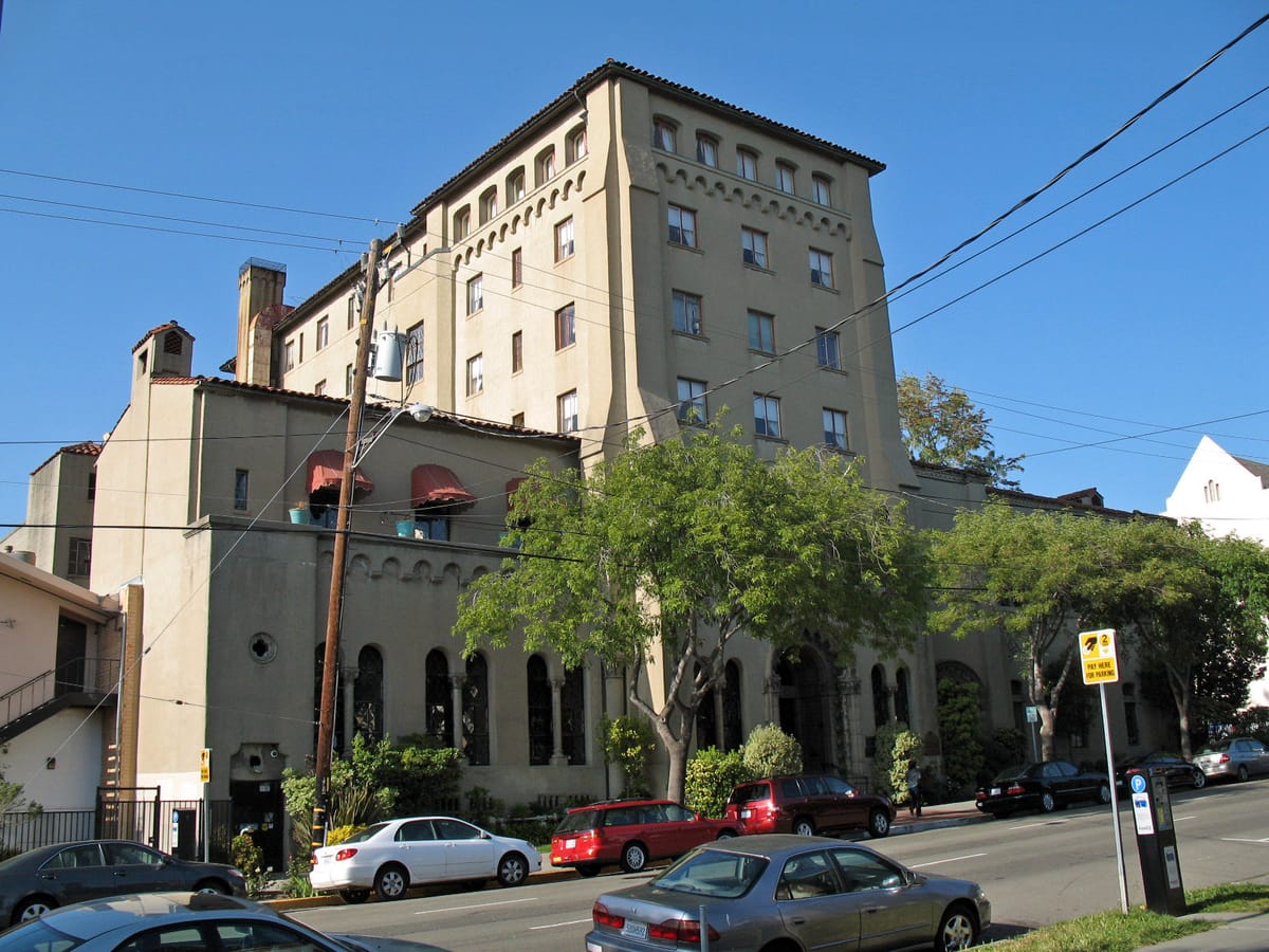The exterior of the Berkeley City Club, Julia Morgan's "Little Castle"