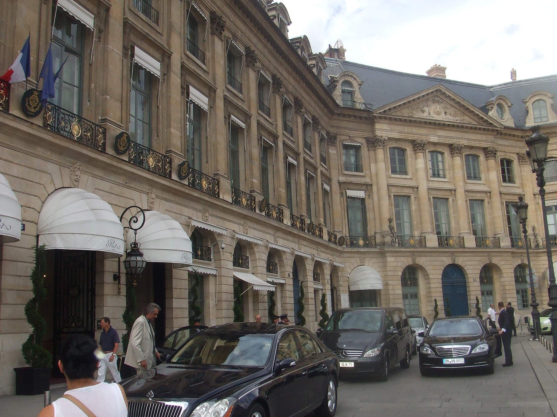The facade of the Ritz Paris on Place Vendôme