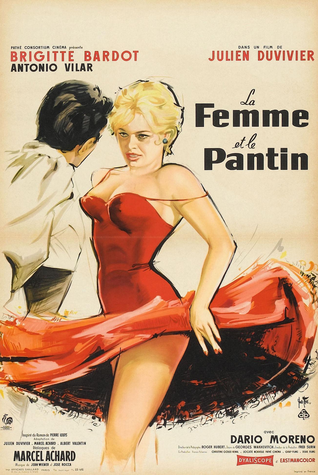 A still from the 1959 film La Femme et le Pantin, starring Brigitte Bardot