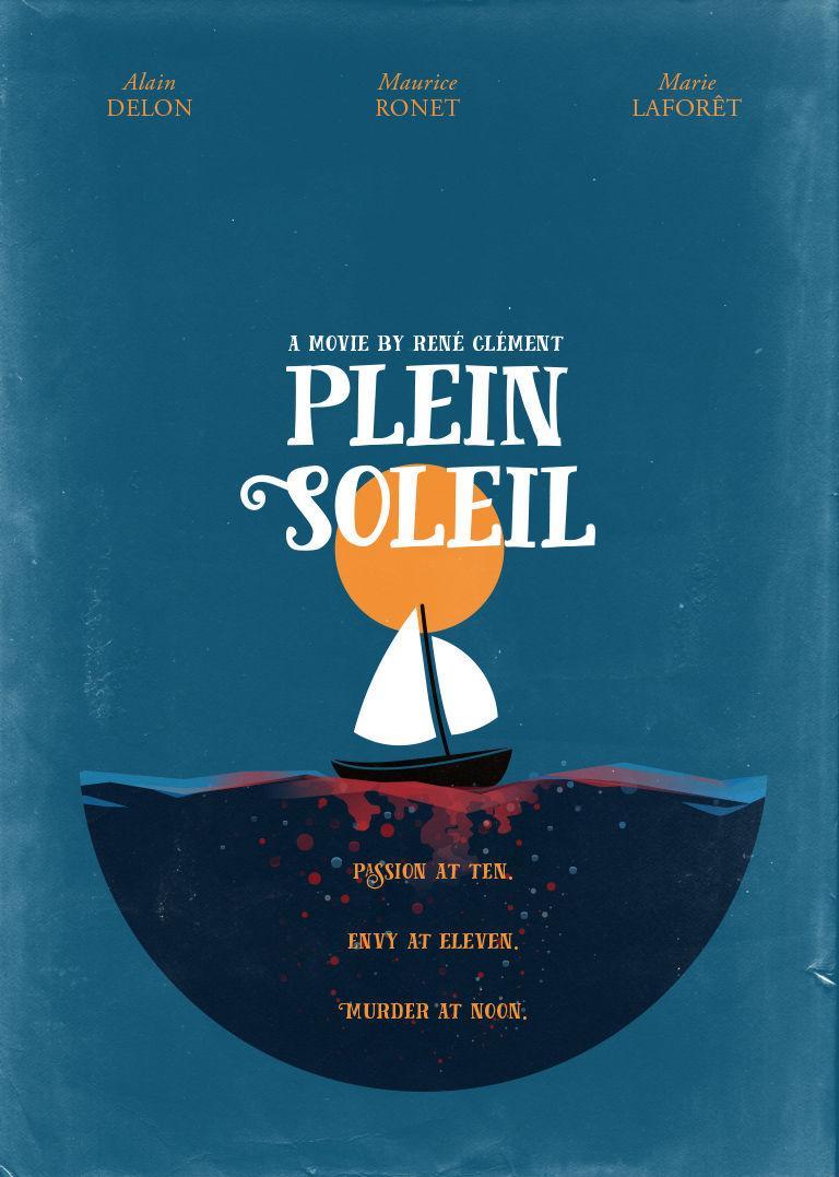 A poster for Plein Soleil, starring Alain Delon