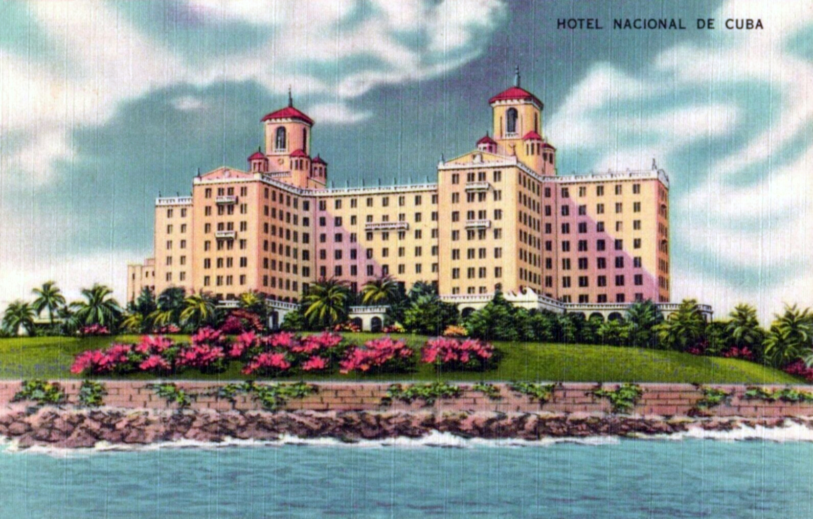 The Hotel Nacional de Cuba on its hilltop overlooking the Straits of Florida