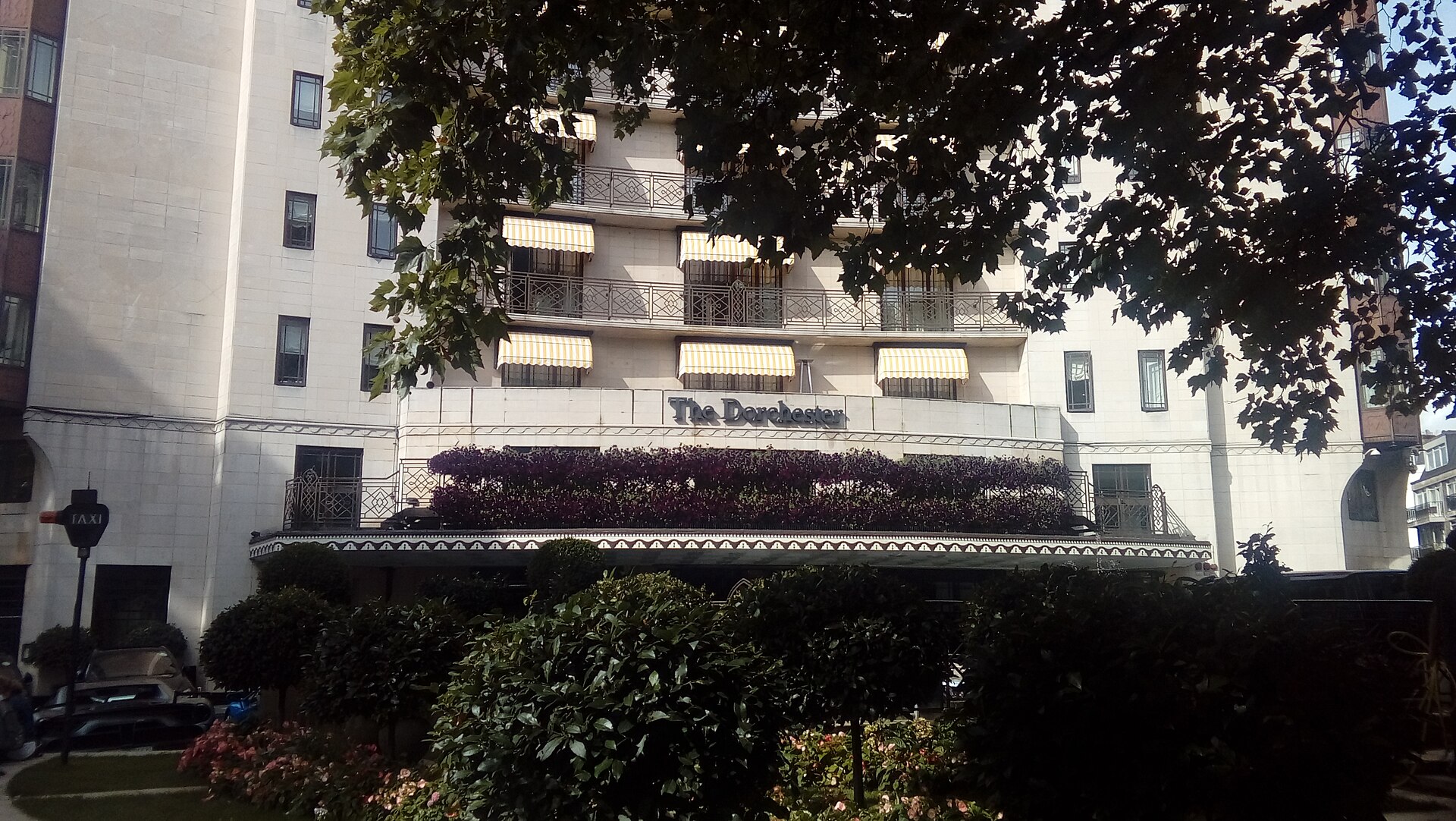 The Dorchester hotel on Park Lane, Mayfair